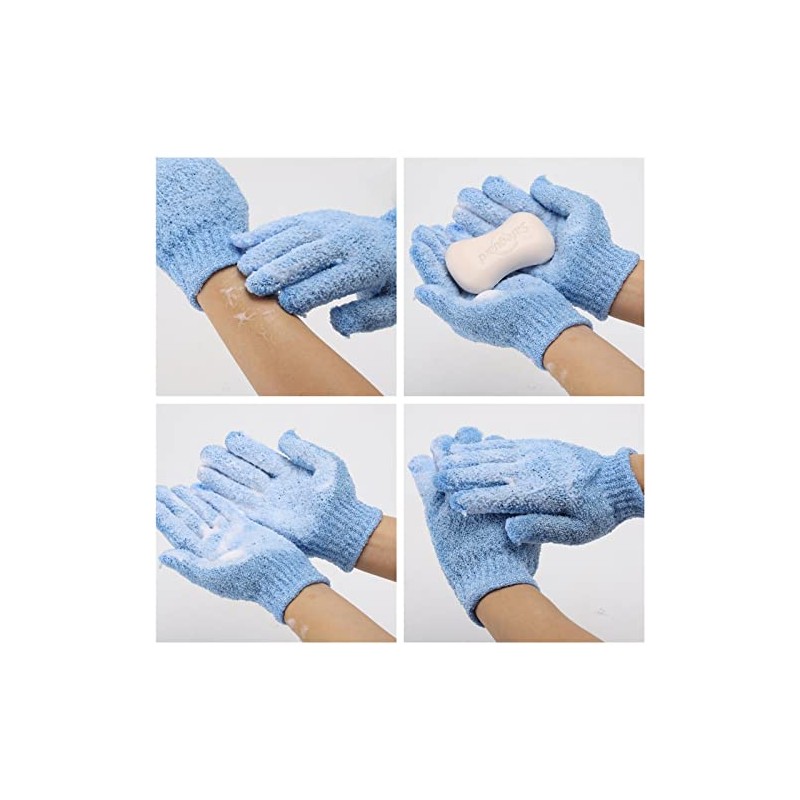 Btyms Pcs Shower Exfoliating Gloves Hand Glove Body Scrubber Loofah