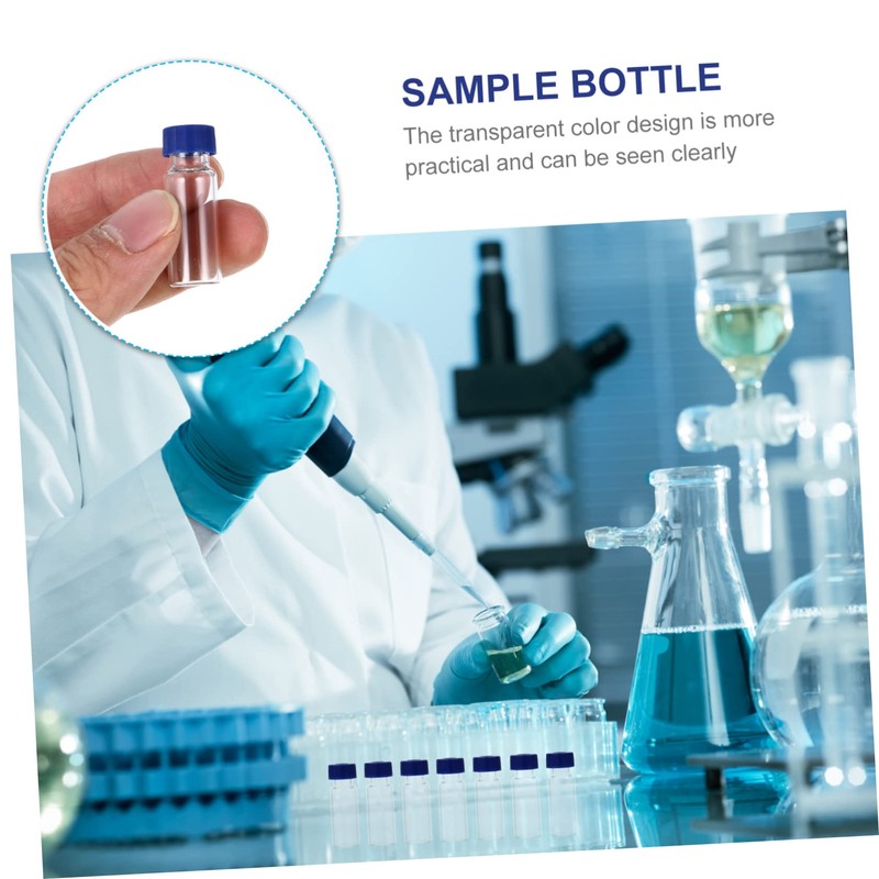 STOBAZA 100Pcs Screw Neck Glass Sampling Vial with for Hplc