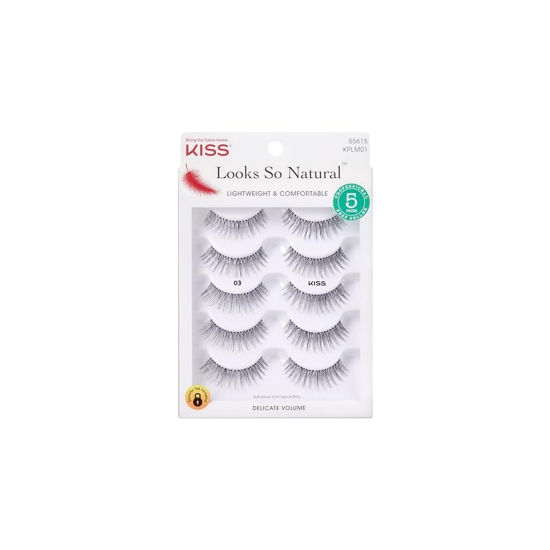 Kiss Products No. 03 Ever EZ Lashes, 10 Count