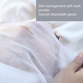 100 Uds MáScara Facial de Gasa, Hoja Papel Facial Gasa AlgodóN para Spa, Hoja Papel el Cuidado de la Piel el SalóN del Hogar DIY                      