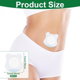 30pcs Castor Oil Pack Wrap for Belly Button, Castor Oil Pack Wrap Castor Oil Patches Castor Oil Spunlace Cloth Castor Oil Pads, Castor Oil Accessories Oil Not Included (Tiger-Shape)