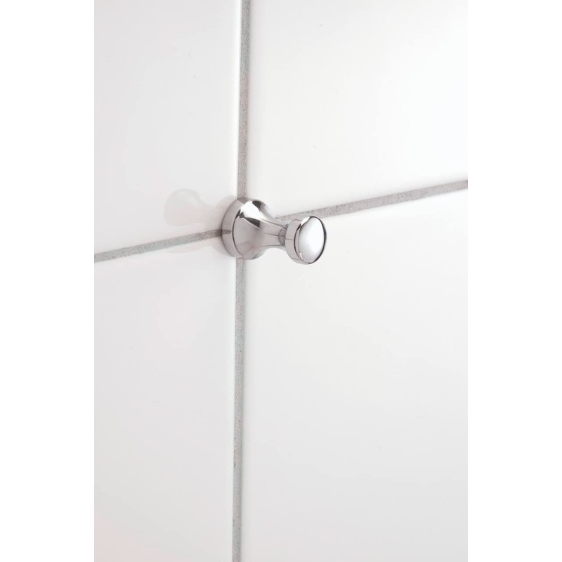 WENKO Wandhaken Basic - Handtuchhaken, Kleiderhaken, Zinkdruckguss, 2 x 3