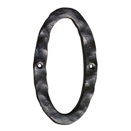 NACH js-rusticnumber-0 House Numbers, 5.5 Inch, Rustic Cast Iron