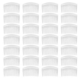 28 Pieces Long Teeth Clear White Small Plastic Hair Comb for Women Bridal Wedding Veil Decorative Headpiece Freach Twist Updo Bun Accessories