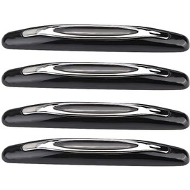 Yctze Protectores de Borde de Puerta de Coche Protector de Rayado Cubierta de moldura Tira de Parachoques de Esquina Protector de rasguño anticolisión Protector de moldura de moldura （4pcs）(Negro)