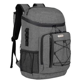 Backpack Coolers Insulated Leak Proof 30 Cans, Soft Sided Insulated Cooler Bags Ice Chest Backpack for Beach Travel Camping,ice mule coolers, with Reusable Ice Packs, Lunch Bag - Color: Grey, Free Gift: Includes four free portable ice packs