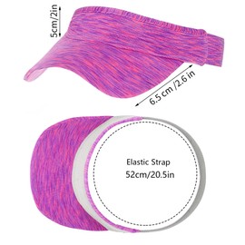 Marrywindix 1 Piece of Hot Pink Sun Visor Hat Stretch Headband Visor Sport Wear Athletic Visor Elastic Visor Cap for Women and Men