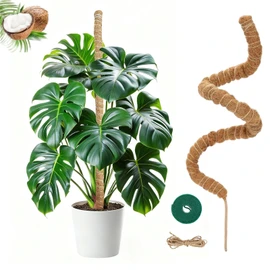 Moss Pole,47 Inch Monstera Plant Support, Upgraded 7mm Aluminum core Moss Poles for Climbing Indoor Plants DIY, Coco Coir Plant Pole Moss Plant Stick Support Stake Kit for Potted Plants Pothos