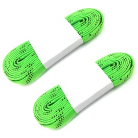Alephnull Skate Hockey Shoelaces, Inline Hockey Shoelaces, Waxed Hockey Shoelaces for Ice Skating, Anti-Breakage, 2 Pairs (Green, 240 cm)