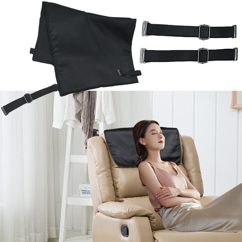 ELLENTAE Recliner Headrest Protector,Headrest Cover for Chair Protector Faux,Satin -