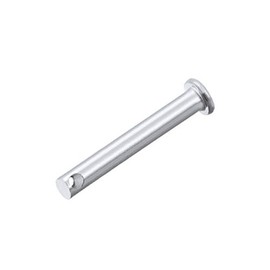 sourcing map Pack of 20 Single Hole Clevis Pins Flat Head Galvanised Solid Steel 5 mm x 40 mm