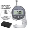 Thickness Meter 0 to 12.7mm Thumb Pressuring Measurement Portable Digital