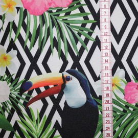 HEKO PANELS Oxford Waterproof Fabric Sold by the Metre Canvas Fabric Polyester Fabric for Sewing Fabrics Furniture Fabrics Decorative Fabrics Crafts Waterproof Opaque Toucans Tropical Tropical 100 x