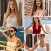 CUFELMU Long Y Necklace for Women Adjustable Sliding Bead Lariat