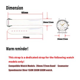 unilabo Rubber Watch Band Compatible for Omega 20mm 22mm Seamaster diver 300m 300 150m 600m Aqua-Terra 150m AT150 Speedmaster Moonwatch Silicone Strap Replacement for men and women wirst watchband, Orange