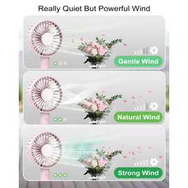 Handheld Mini Portable Fan - Rechargeable Battery Operated, Adjustable Speeds - Personal Hand Held for Girls, Women, Kids - Outdoor, Travelling, Indoor, Office, Home, Eyelash
