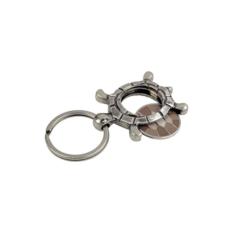 Schlüsselanhänger mit Einkaufswagenchip "Schildkröte", silber