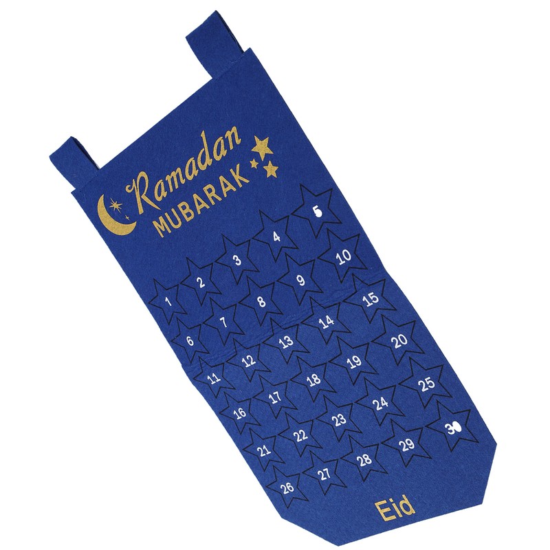 Eid Mubarak Advent Calendar Hanging Fabric Countdown Date Display Ramadan