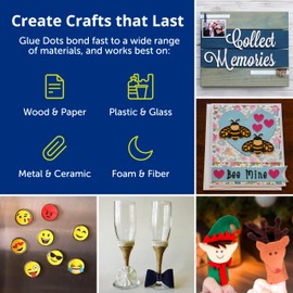 Glue Dots Dot N' Go Glue Dot Dispenser Project Pack with 200 Permanent, Poster, and Removable Double-Sided Adhesive Craft Dots Each, 3/8-Inch