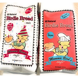 V&P Momma's Bird Bread Mix for Bird Food or Bird Treat - Bundle of One Original and One Happy Bird Day Bags