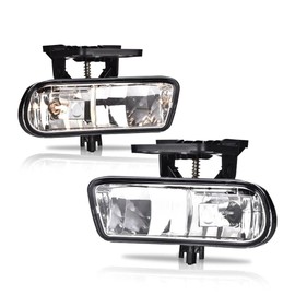 PIT66 Fog Light, Compatible with 1999-2002 Chevy Silverado 1500 2500/2001-2002 Chevy Silverado 3500/2000-2006 Chevy Suburban Tahoe Left/Right, Clear