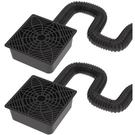 2 Pack Gutter Downspout Extensions,Catch Basin Low Profile Downspout Extender | No Deep Dig Catch Basin, Flexible Pipe Extension to 5.1ft, Protect House Foundation