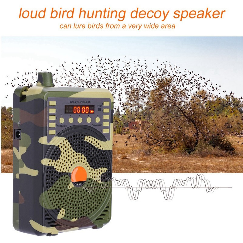 Portable Electronic Bird Caller Hunting Decoy Calls MP3 Speaker Remote