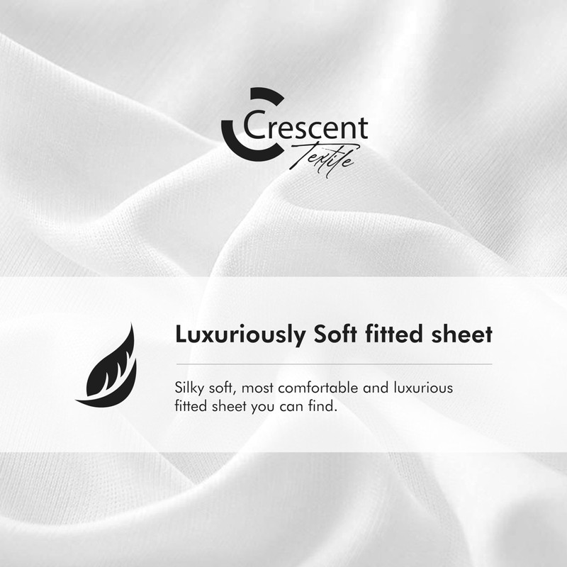 Egyptian Cotton Fitted Sheets 25cm Deep Mattress Pocket 200 Thread