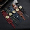 Punk Men's Watch Retro Do Old Style Braided Leather Bracelet