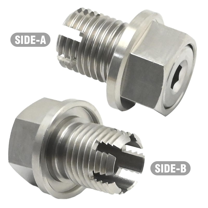 EATAKWARD Oil Drain Plug, Oversize Piggyback Drain Plug (M14.1-1.5x15mm), Stainless