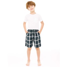 TINFL Plaid Check Kids Boys Shorts Pants NNBSP-SB005-Green XXL