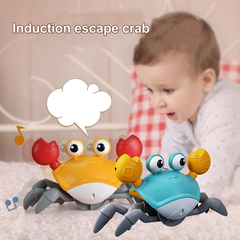 Crab Toy Musical Sound Light Electronic Walking Moving Dancing Sensory