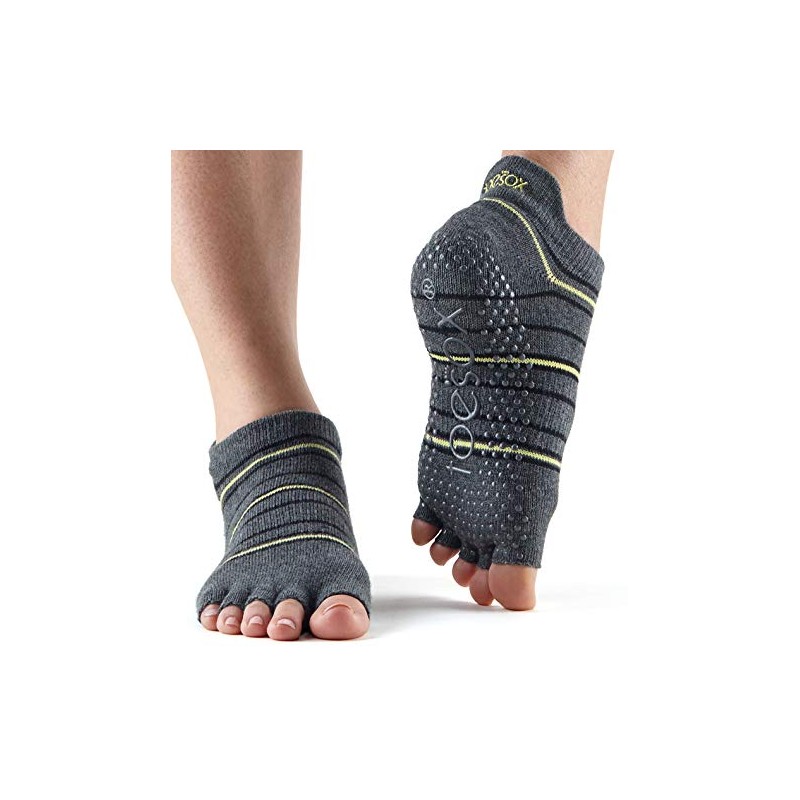 Toesox Low Rise Half Toe Grip Socks (Small, Amped)