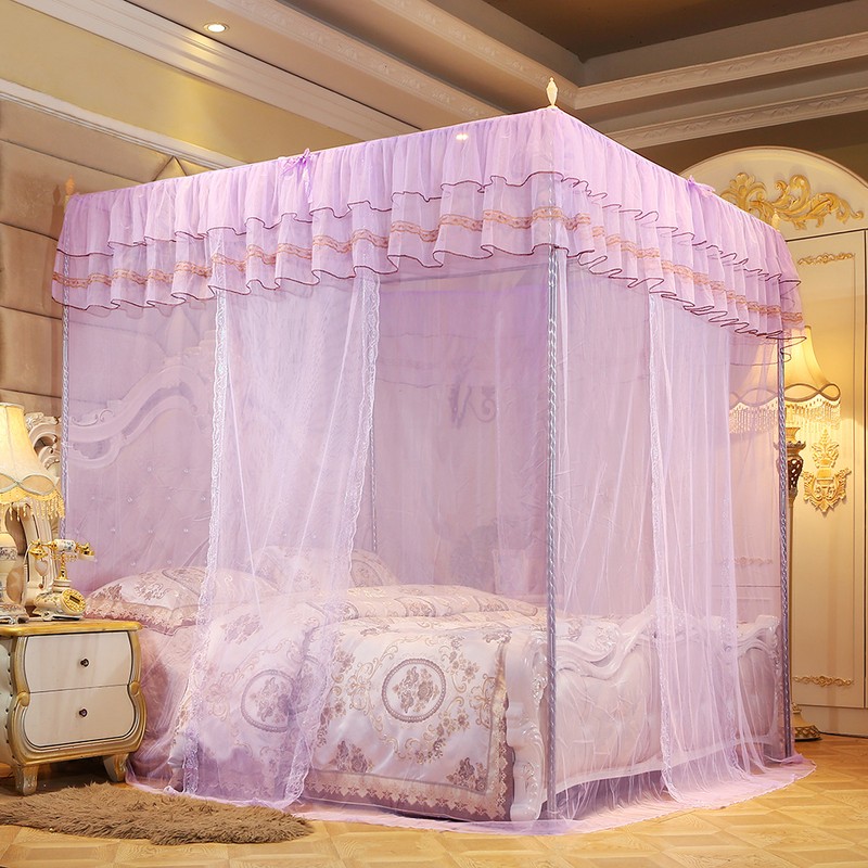 Luxury Princess Four Corner Post Bed Curtain Canopy Netting Mosquito