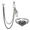 AMZNEVO Punk Skeleton Jean Chain and Bracelet Set, Pant Chain