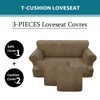 Jcones T Cushion Loveseat Slipcover 3 Pieces Sofa Covers for