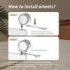 JOY worker Lockable Stem Caster Wheels Set of 4, Metric
