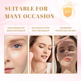 ARCHIDATE Sheer Setting Mist Sunscreen SPF 50 for Face & Body, Broad Spectrum Shimmering Body Oil Mist, Hydrating Makeup Friendly Glow Spray, Non-Greasy, Fast-Absorbing, Waterproof Long Lasting