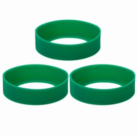 ONLYKXY 3pcs 7cm Silicon Protective Cup Mat Sleeve Heat-Resistant Bottle Holder Rubber Coaster Tumblers Protector Base Pad Non-Slip Bottom Cover Ring Accessories for Thermos Cup (Dark Green)