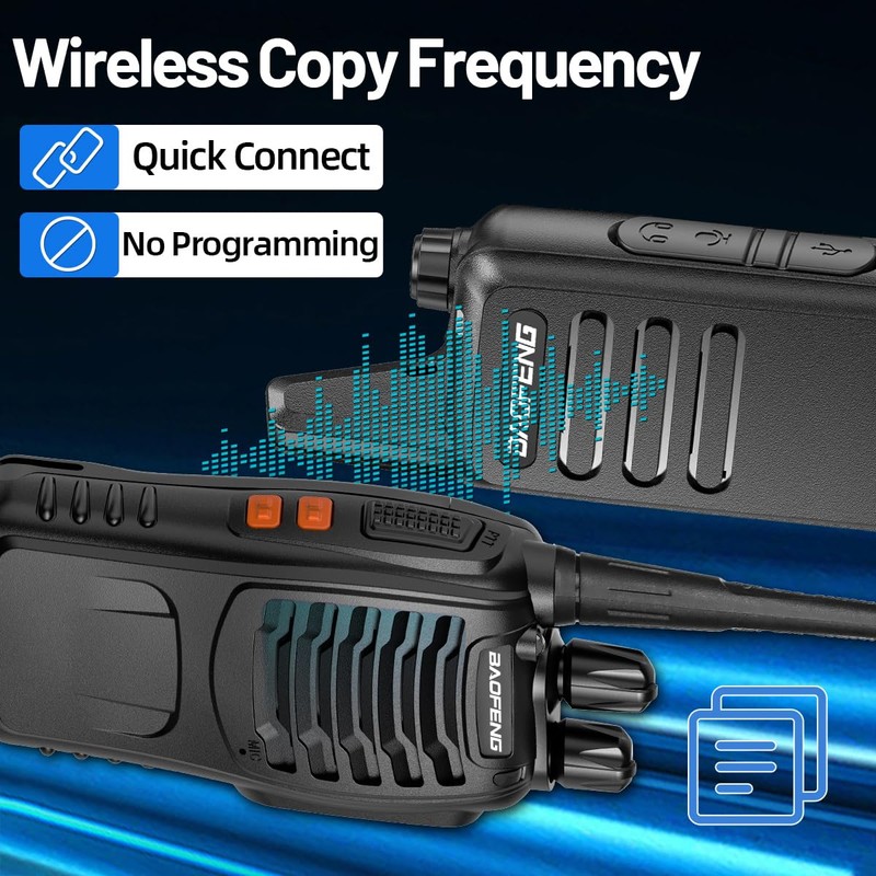 BAOFENG Walkie Talkies Long Range for Adults，radios Rechargeable walkie talkies