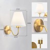 Adust Battery Operated Wall Sconce Set of Two Antique Brass