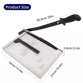 ZEQUAN A4 Paper Cutter Heavy Duty Metal Base, Stack Paper Trimmer Guillotine 13" Cut...