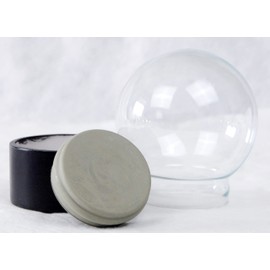 Snowglobe for You 40053 DIY Snow Globe Do It Yourself with Glass Ball and Polyresin Base Black - 100 mm Diameter