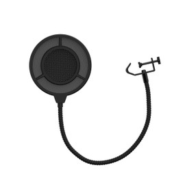 IXTECH Pop Filter For Microphone, Mic Pop Filter Mesh Isolation Shield Compatible With Blue Yeti And Any Other Mic, Dual Layered microphone pop filter shield with Flexible 360° Gooseneck Clip