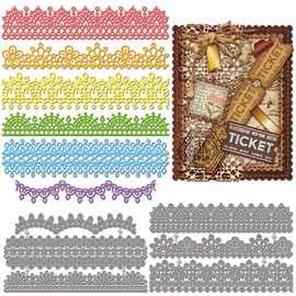 GLOBLELAND Gorgeous Lace Cutting Dies Metal Frame Corner Border Die Cuts Decoration Cutting Embossing Templates for Scrapbooking Crafts Paper Cards Making