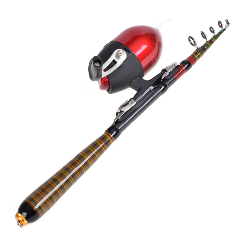 1.2M 3.94FT Telescopic Fishing Rod Travel Spinning Lure Rod Raft