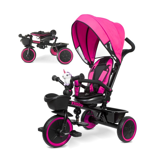 KRIDDO 7-in-1 Tricycle Stroller for Toddlers 18 Months to 5
