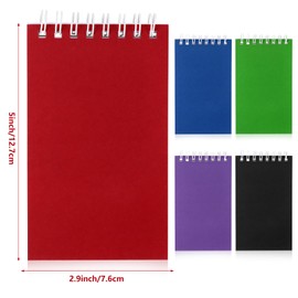 Hxezoc 10 Pack Small Notebooks, 3 x 5 Inches Spiral Pocket Notebook Bulk Colorful Memo Pad for Home Office School Classroom Decoration Supplies