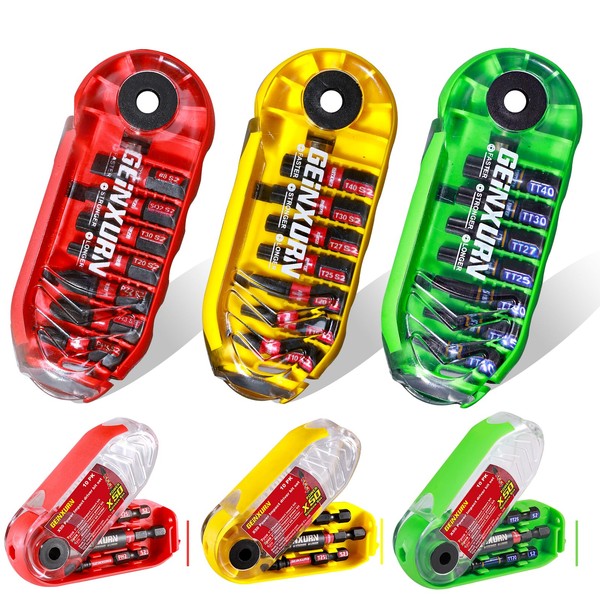 Geinxurn 30 Pcs Impact Screwdriver Bits Set, Magnetic S2 Steel