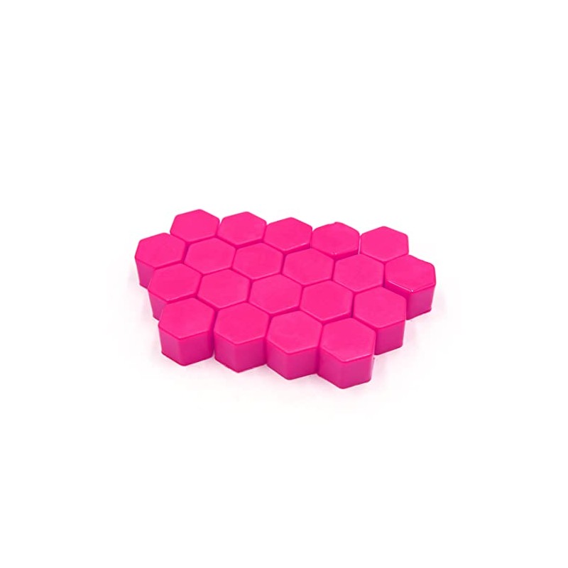 Sourcing Map 20 Pcs 17 x 19 mm Pink Glowing